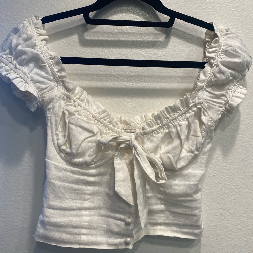 Princess Polly Eloise top Size 2 white
